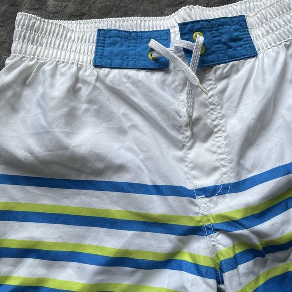 Crazy 8 Blue And Green Striped Swim Trunks With Lining XL 14 - Picture 2 of 7